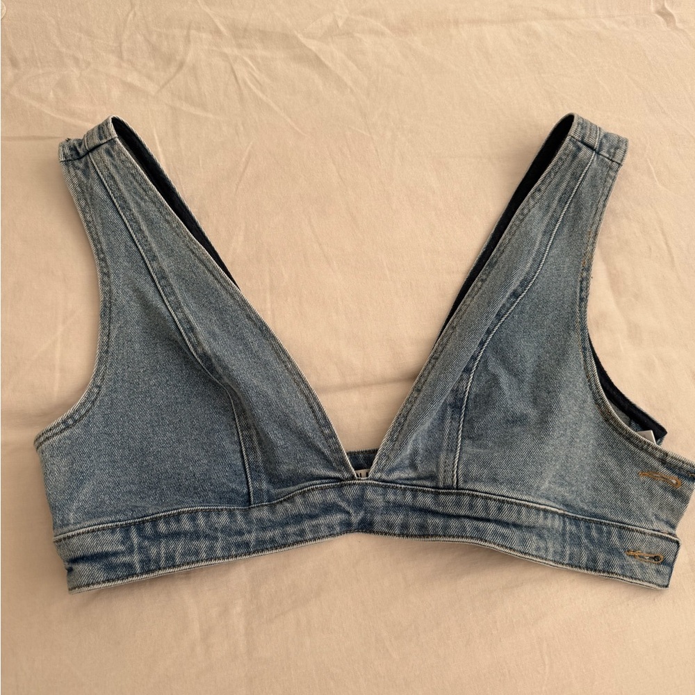 Denim Bralette Top